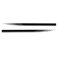 2x Racing Plaid Side Door Fender Skirt Stripes Decals Stickers Car Accessories