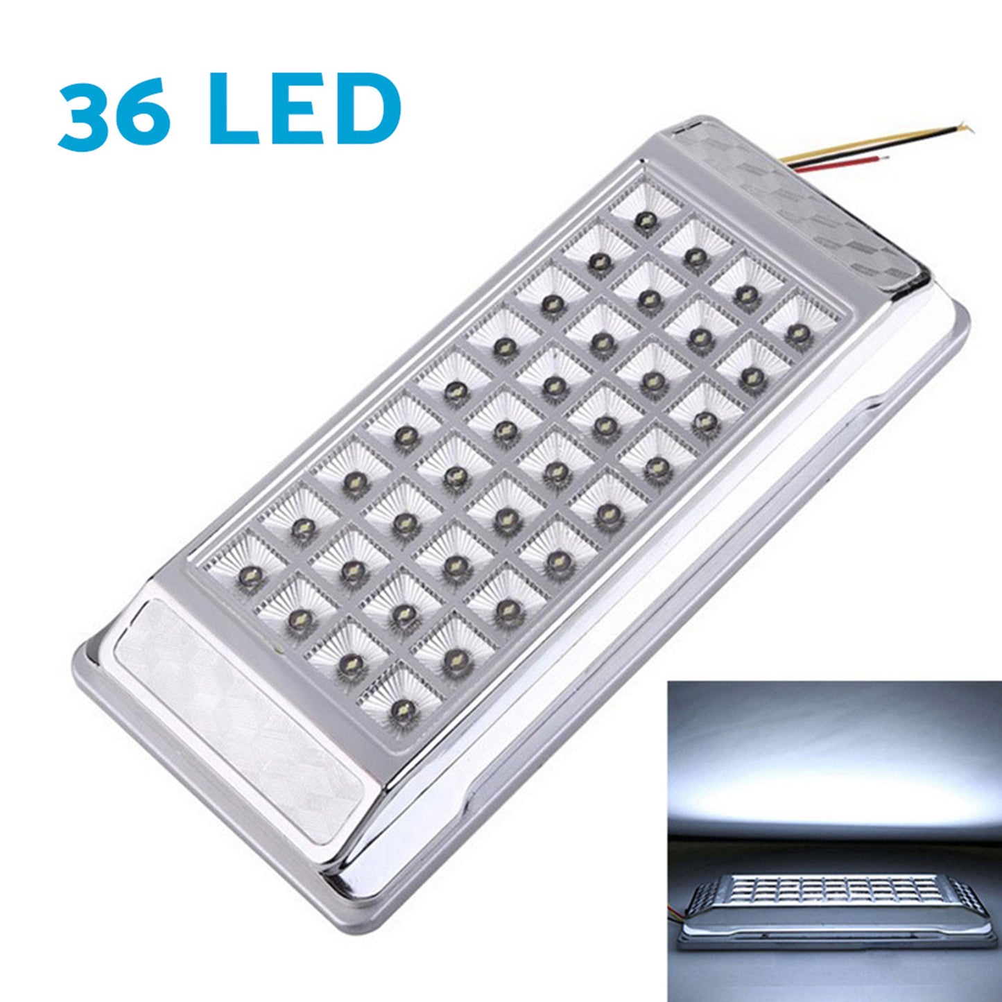 2x 12V LED Downlight Cabin Ceiling Lamp Suitable For Boat, Camper, Trailer, RV & Caravan