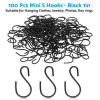 {{ S Shaped Hooks Small Metal for Hanging Plants Mini Ornament Hooks Black Hangers }} - Buy Car Parts Online at {{ Kaka Auto Parts }}.