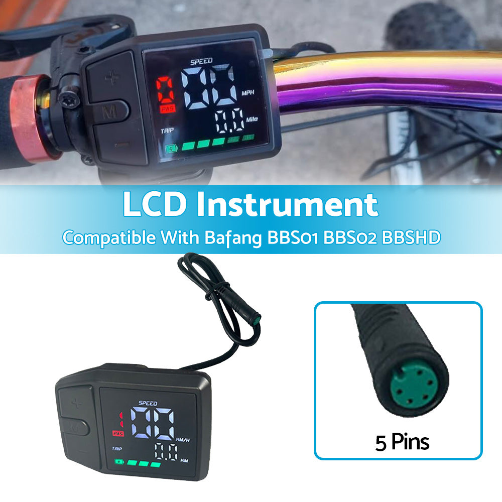 {{ High Quality LCD Instrument Suitable For Bafang BBS01 Center Motor Color Display }} - Buy Car Parts Online at {{ Kaka Auto Parts }}.