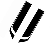 2x Wide Black Racing Car Hood Stripe Decals Vinyl Bonnet Stickers Suitable For Universal Cars