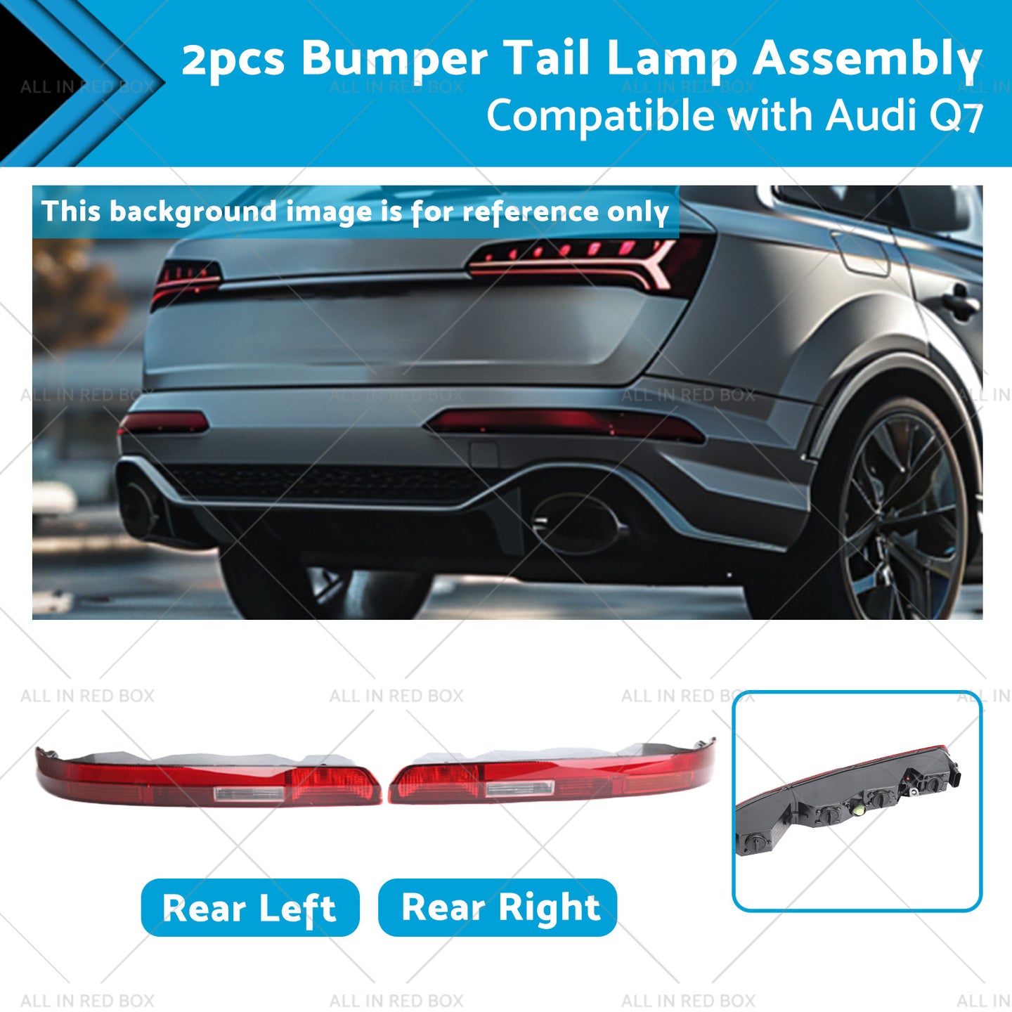 {{ Rear LR  Bumper Tail Light Lamp Assembly 4M0945096 Suitable For Audi Q7 16-23 }} - Buy Car Parts Online at {{ Kaka Auto Parts }}.