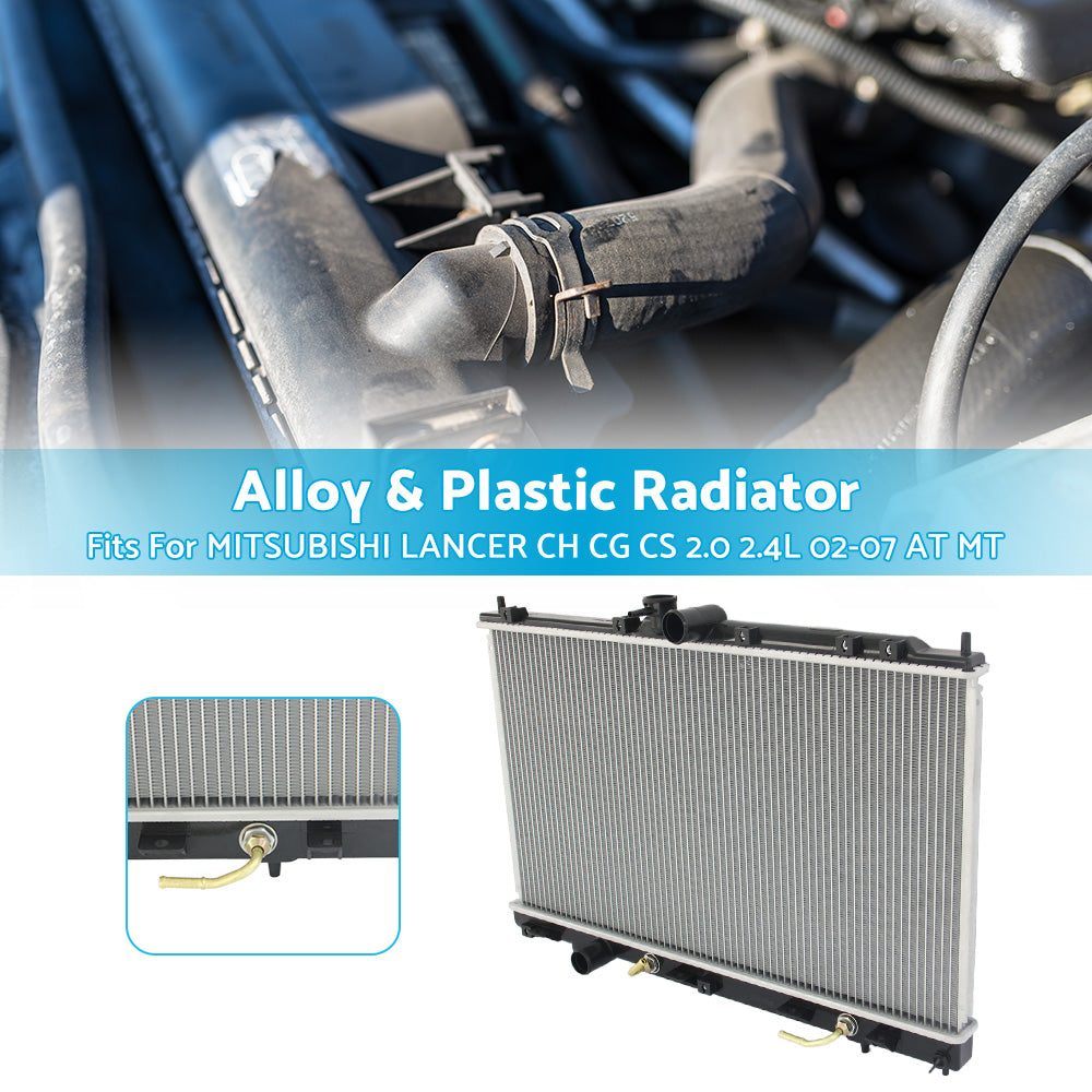 {{ COOL RADIATOR RAD FIT MITSUBISHI LANCER CH CG CS 2. 0 2. 4L 02-07 AT MT }} - Buy Car Parts Online at {{ Kaka Auto Parts }}.