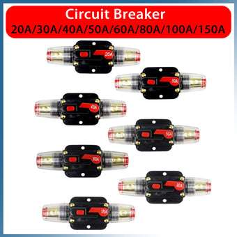 compare product 2 PCS AMP Circuit Breaker Dual Battery IP67 Waterproof 12V 24V Fuse Manual Reset