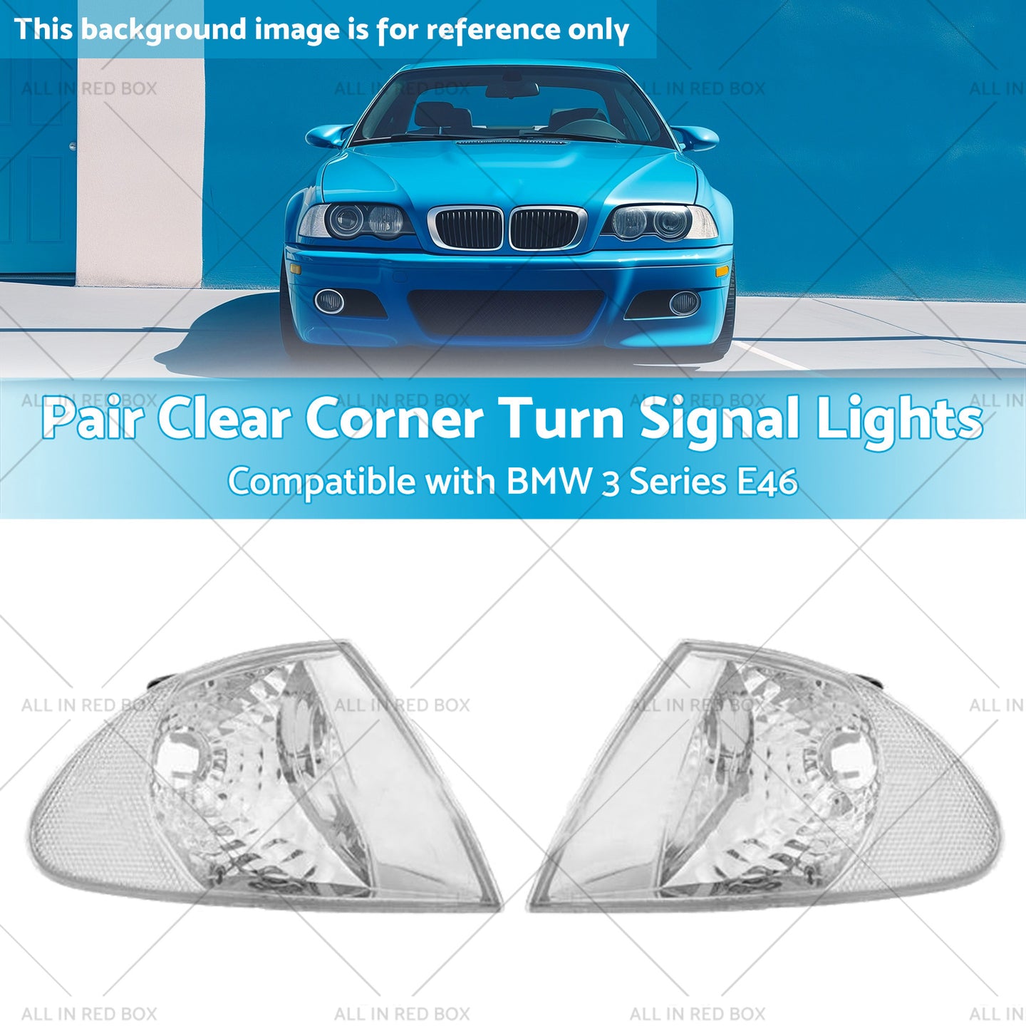 {{ Pair Clear Corner Turn Signal Lights Suitable for BMW E46 98-01 3 Series }} - Buy Car Parts Online at {{ Kaka Auto Parts }}.