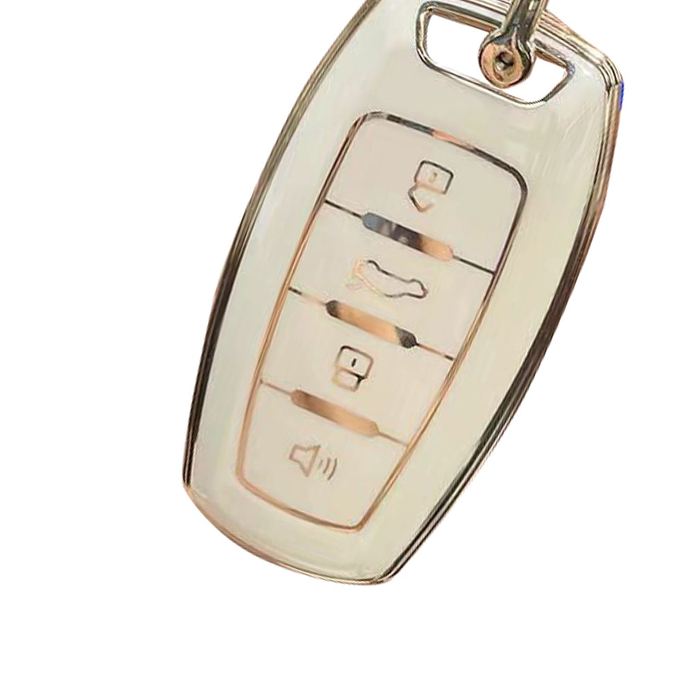 Beige TPU Remote Key Fob Case Cover Suitable For Great Wall Haval Hover H1/H4/H6/H7/H9