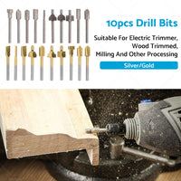 {{ Set of 10 3mm Titanium Mini Hss Router Bit Trimmer Shank Electric Trimmer Tool }} - Buy Car Parts Online at {{ Kaka Auto Parts }}.