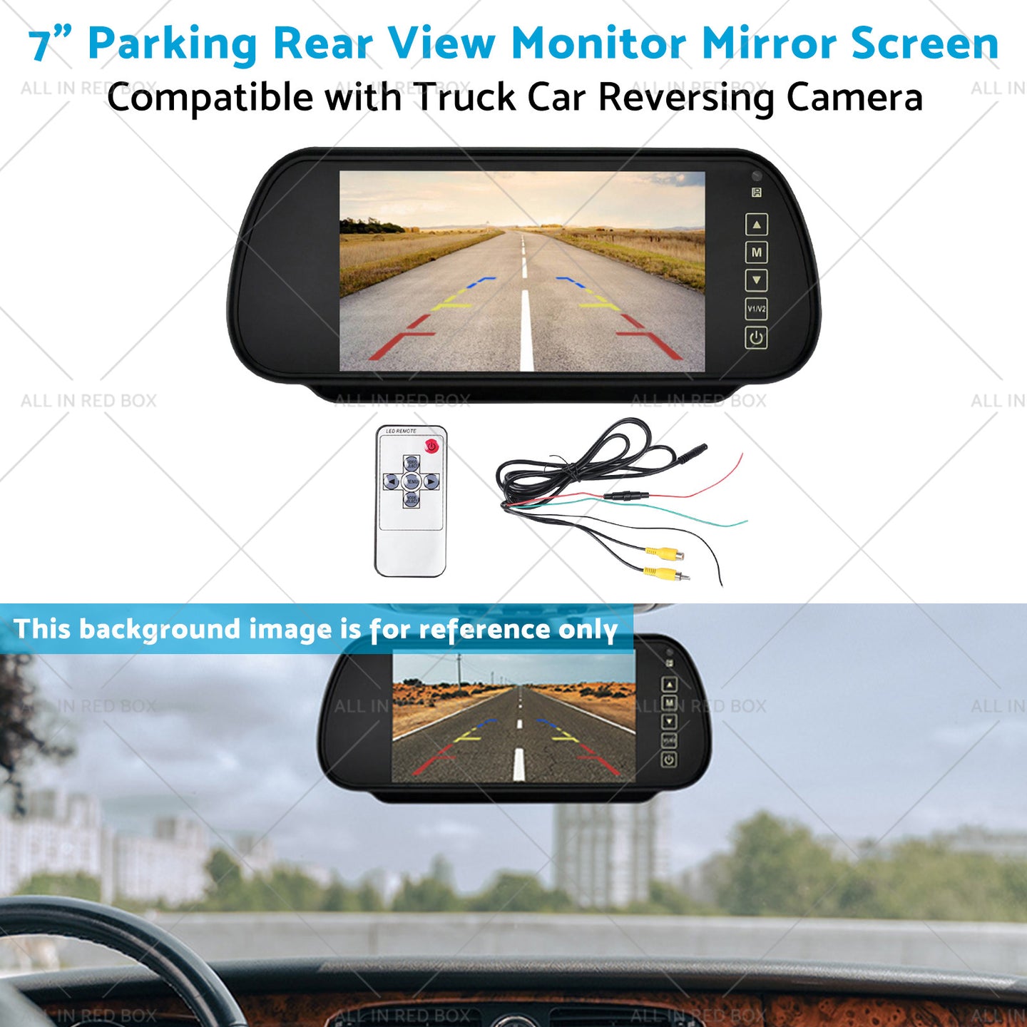 {{ 7 inch  Parking Rear View Monitor Mirror Screen Suitable for Truck Reversing Camera }} - Buy Car Parts Online at {{ Kaka Auto Parts }}.