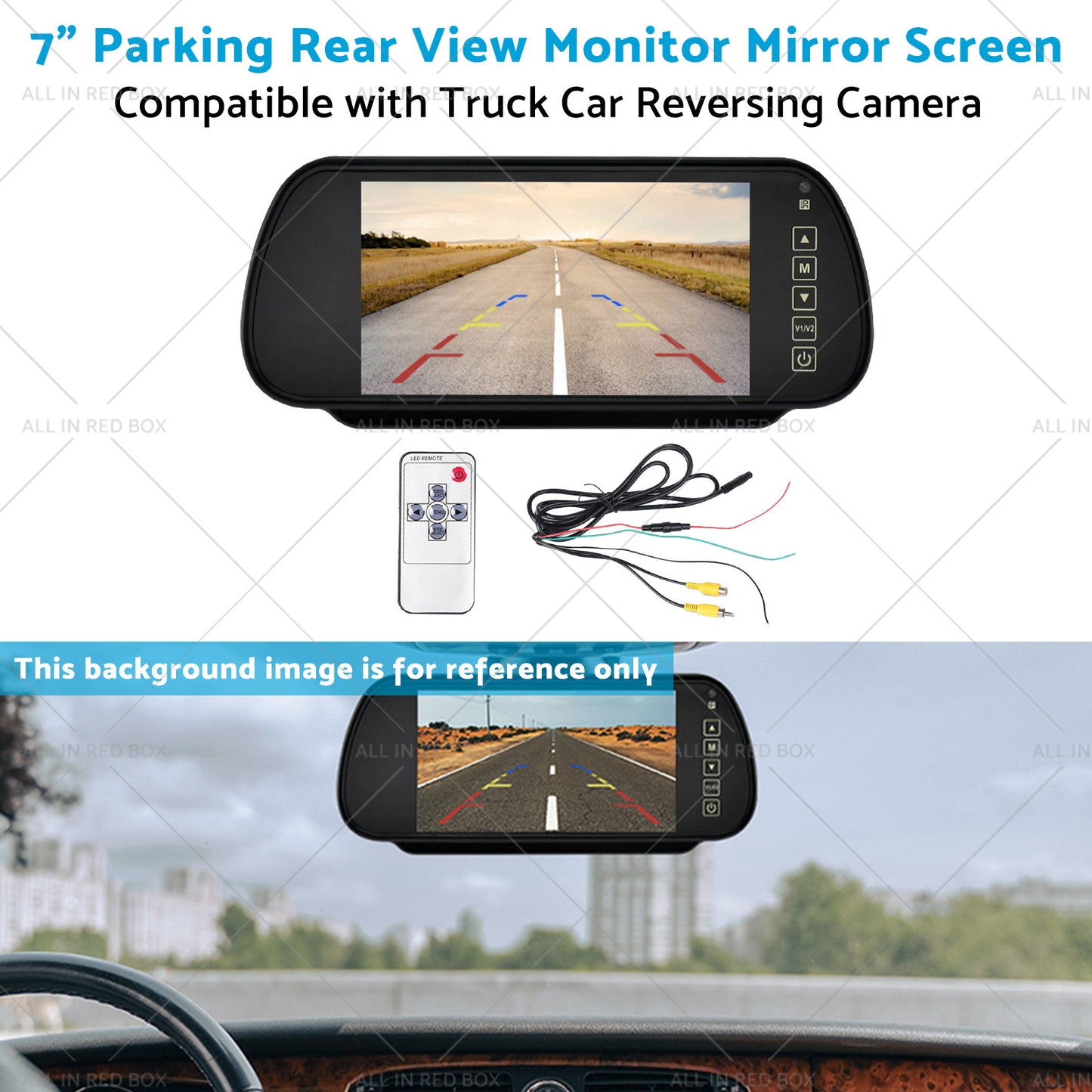 {{ 7 inch  Parking Rear View Monitor Mirror Screen Suitable for Truck Reversing Camera }} - Buy Car Parts Online at {{ Kaka Auto Parts }}.