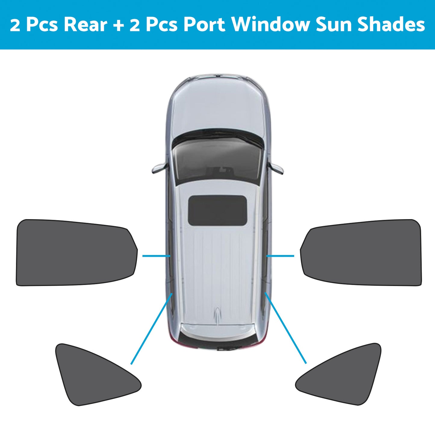 Magnetic Window Mesh Sun Blind Shade Suitable For MG ZS / ZST / ZS EV 2018-2023
