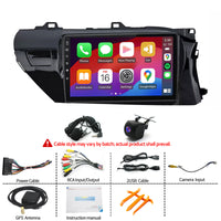 Carplay Android Auto Camera Navi Head Unit Suitable for Toyota Hilux 2015-2022 With Apple Carplay Android Auto