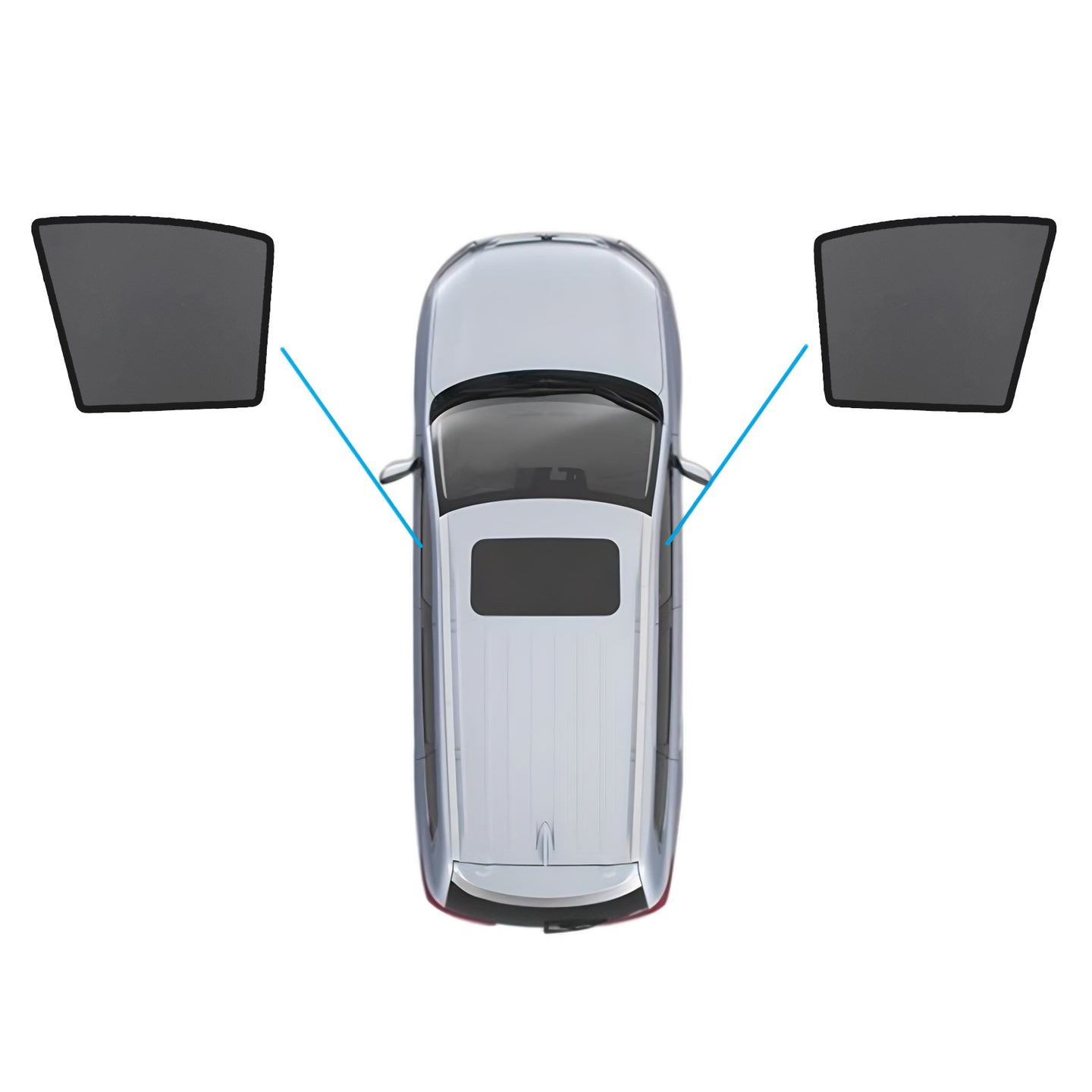 {{ Magnetic Sun Shades Suitable For Nissan Tiida 2004-2010 C11 Hatch Front Windows }} - Buy Car Parts Online at {{ Kaka Auto Parts }}.