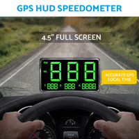 GPS Head Up Display Speedometer Odometer Digital Speed MPH with Over Speeding Alarm