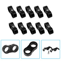 10x AN8 8AN Nylon Braided Stainless Steel Fuel Oil Line Hose Separator Clamp