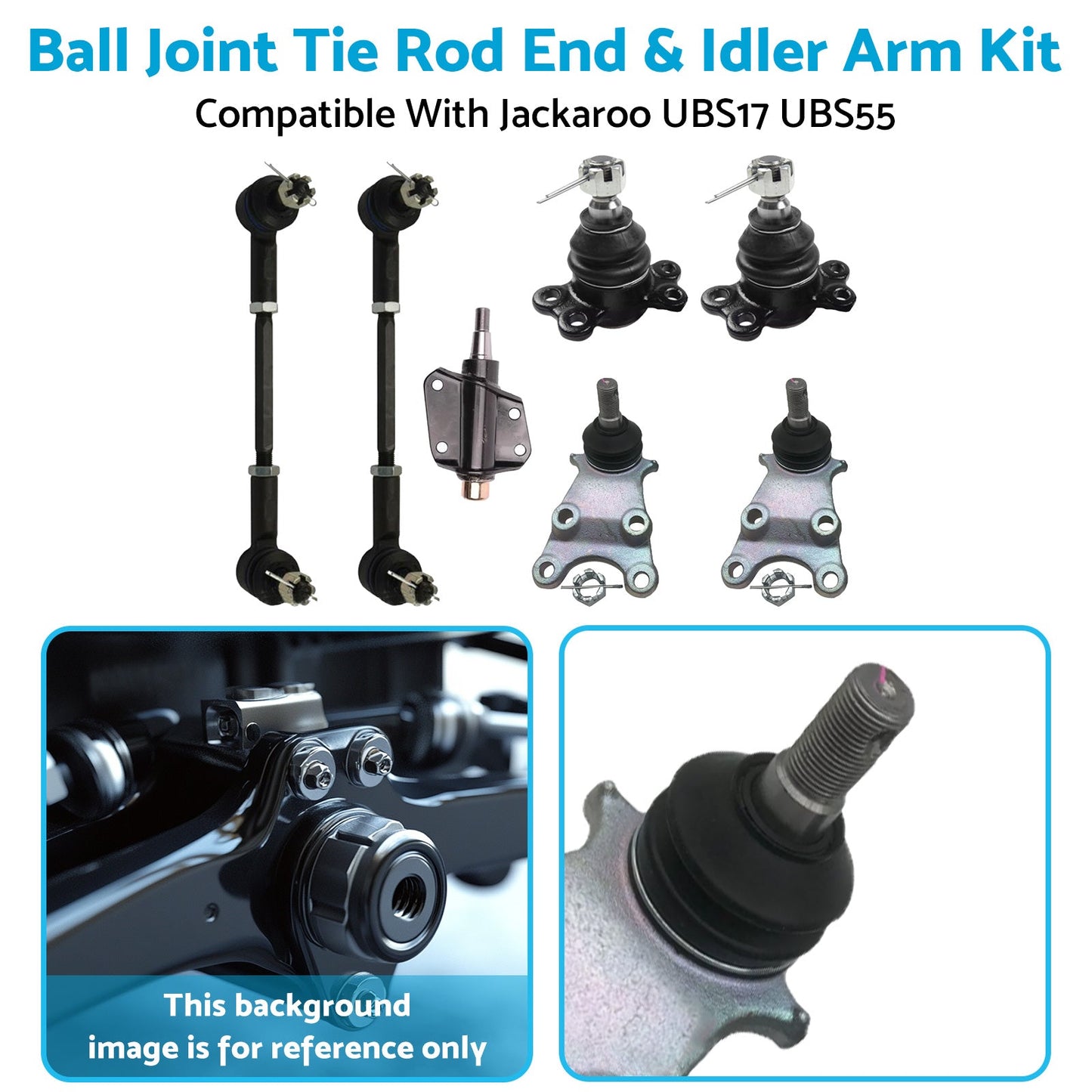 Ball Joint Tie Rod End & Idler Arm Kit Suitable For Isuzu Jackaroo UBS17 UBS55 1988-1992