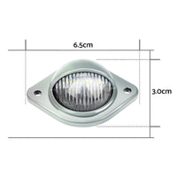 2x 12V LED Number Plate Lights Chrome Suitable For Car, Trailer, Truck, Caravan, Van & Boat