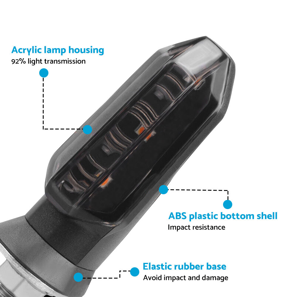 4x Motorcycle LED Turn Signal Indicators Suitable For Bikes – Amber, Universal Fitment