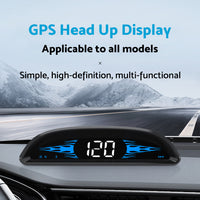 Car HUD Head-Up Display LCD Digital GPS Speedometer with Overspeed Alarm Universal