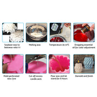 {{ 2PCS Candle Mold 3D Silicone Resin Candle Mould Epoxy Casting Mould DIY Craft }} - Buy Car Parts Online at {{ Kaka Auto Parts }}.