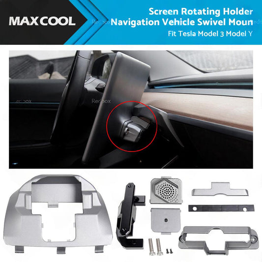 Fit Tesla Model 3 Model Y Screen Rotating Holder Navigation Vehicle Swivel Mount