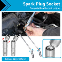 {{ 14/16 MM Thin Wall Magnetic Swivel Spark Plug Socket 12Point Removal Tools }} - Buy Car Parts Online at {{ Kaka Auto Parts }}.