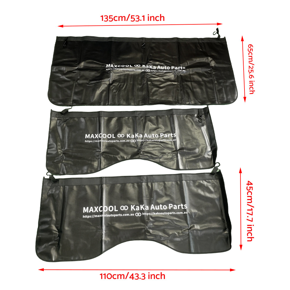 3x PU Leather Magnetic Fender Cover for All Car Models Scratch Protection Mat