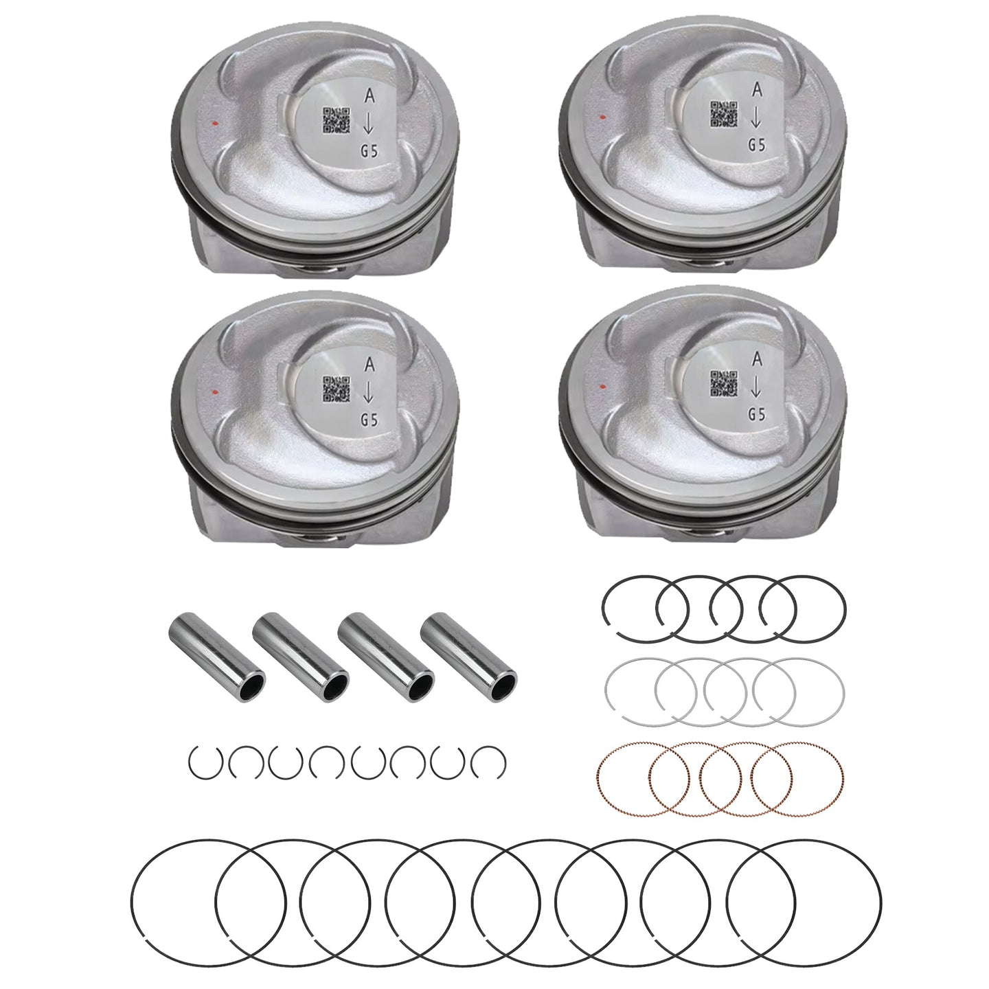 {{ Engine Piston w/ Rings Kit Suitable For Kia Sorento Optima Hyundai Sonata 2.4L }} - Buy Car Parts Online at {{ Kaka Auto Parts }}.