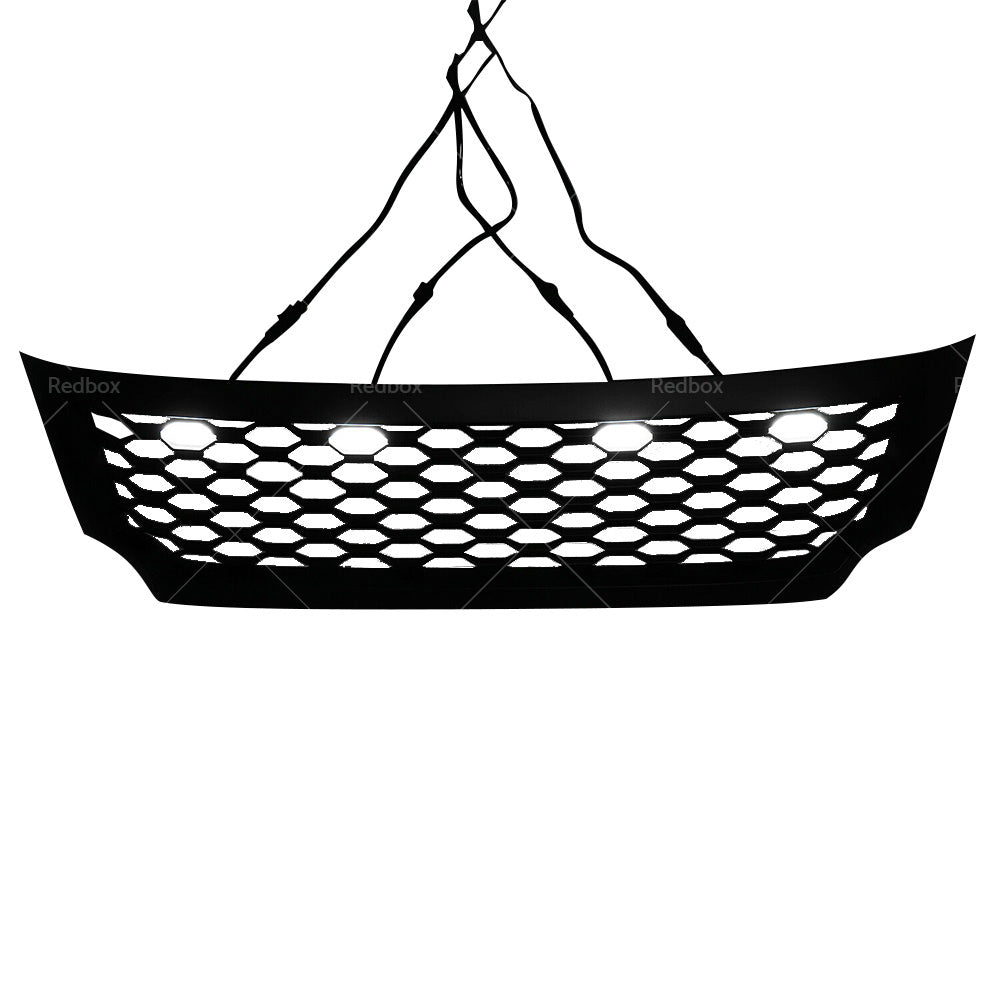 {{ Black Bumper Bar Grille Mesh  and  LED Light Fits for Nissan NAVARA NP300 D23 15-20 }} - Buy Car Parts Online at {{ Kaka Auto Parts }}.