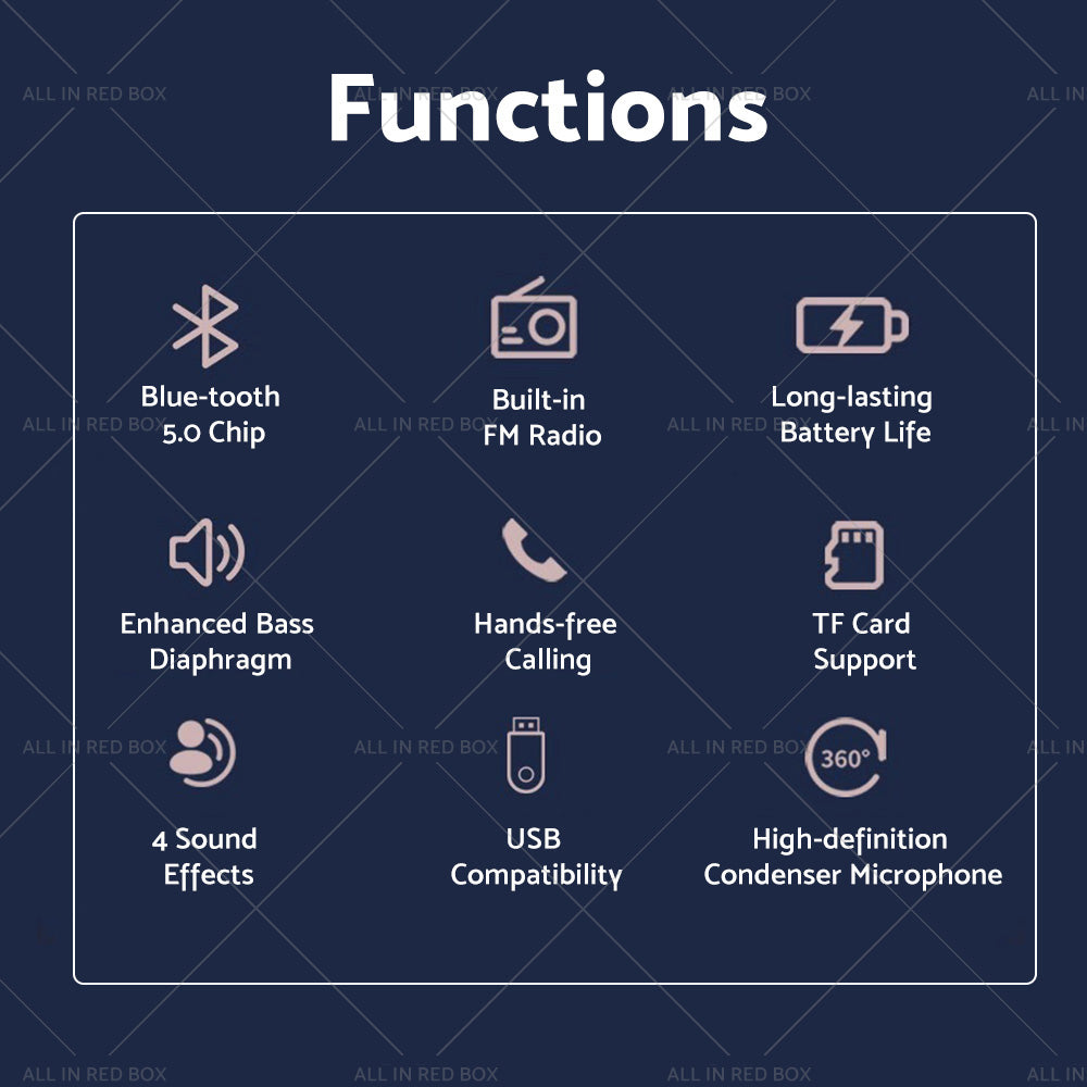 {{ Wireless Blue-tooth Portable Karaoke Microphone Speaker Mic USB Speaker Portable }} - Buy Car Parts Online at {{ Kaka Auto Parts }}.