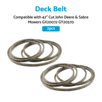 2x Deck Belt Suitable For 42-Inch John Deere & Sabre Mowers GX20072 / GY20570