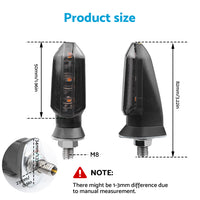 4x Motorcycle LED Turn Signal Indicators Suitable For Bikes – Amber, Universal Fitment