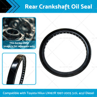 4cyl Rear Crankshaft Oil Seal Suitable for Toyota Hilux LN167R 97-05 3.0L 4cyl Diesel