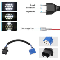 Pair of 7-Inch Round LED Headlights Hi/Lo DRL Beam Sealed Headlamps Suitable For Nissan Patrol