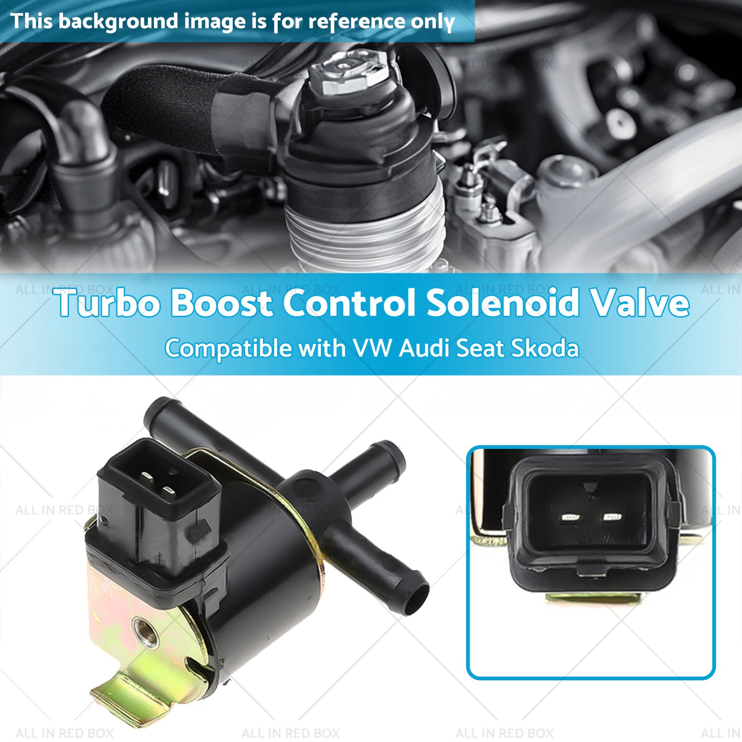 {{ Turbo Boost Control Solenoid Valve Suitable for VW Audi Seat Skoda 058906283C }} - Buy Car Parts Online at {{ Kaka Auto Parts }}.