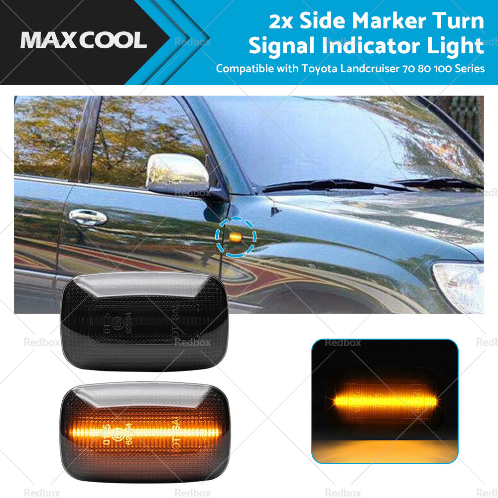 {{ 2 x LED Side Marker Turn Signal Indicator Light Suitable for Toyota Landcruiser }} - Buy Car Parts Online at {{ Kaka Auto Parts }}.