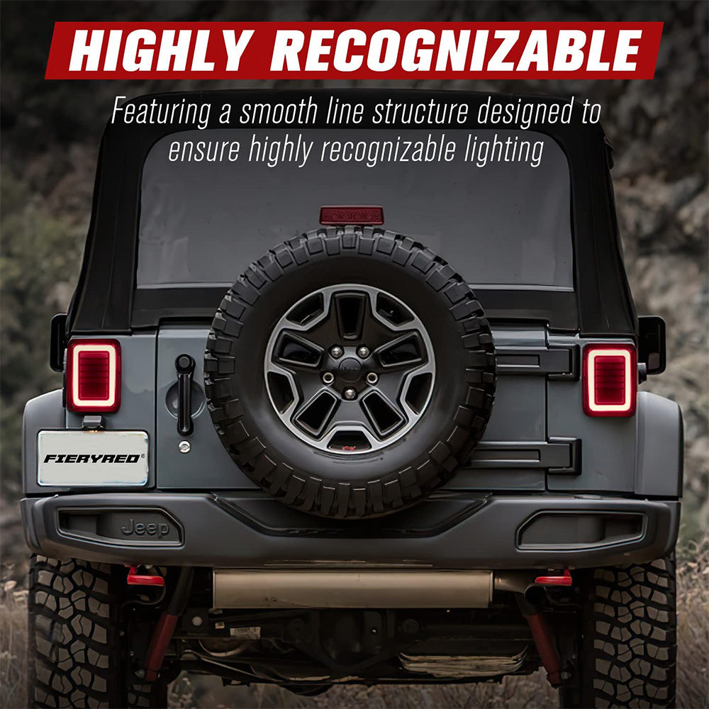 Smoked Black LED Tail Lights Rear Lamp Suitable For Jeep Wrangler JK 2007-2017