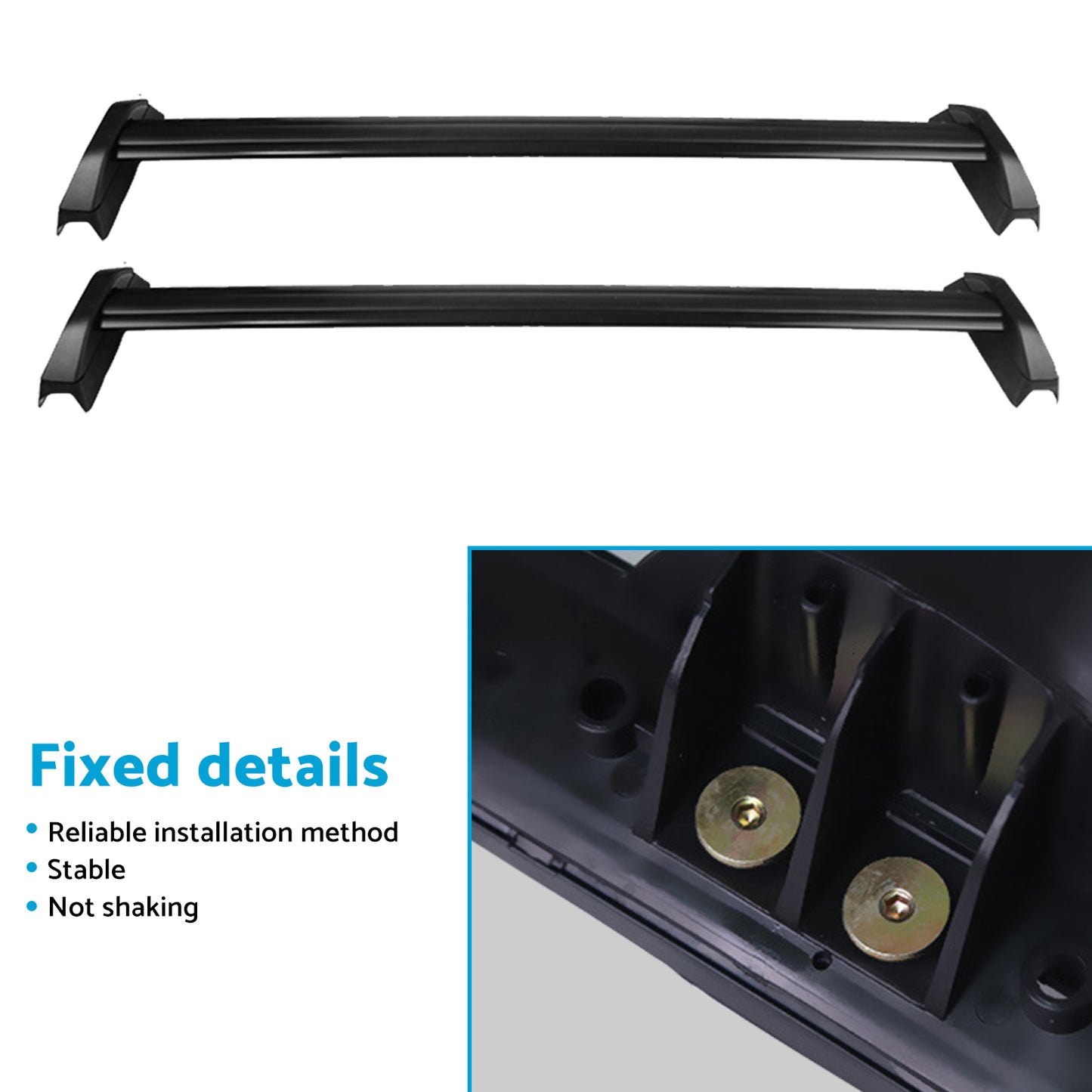 Roof Rack Cross Bar Pair Suitable For Honda CR-V 2002-2006 Black