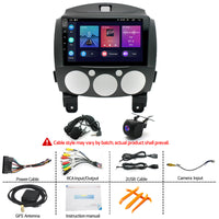 Android 13 Head Unit 9'' Apple CarPlay Bluetooth Suitable For Mazda 2 2007-2014