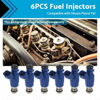 compare product 6PCS Fuel Injector Suitable For Nissan Patrol Y61 TB48DE RB25DET 16600-AA500