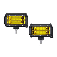 {{ 2x 5inch Flood LED Light Bar Offroad Work Driving Fog Lamp Yellow Cree Spread }} - Buy Car Parts Online at {{ Kaka Auto Parts }}.