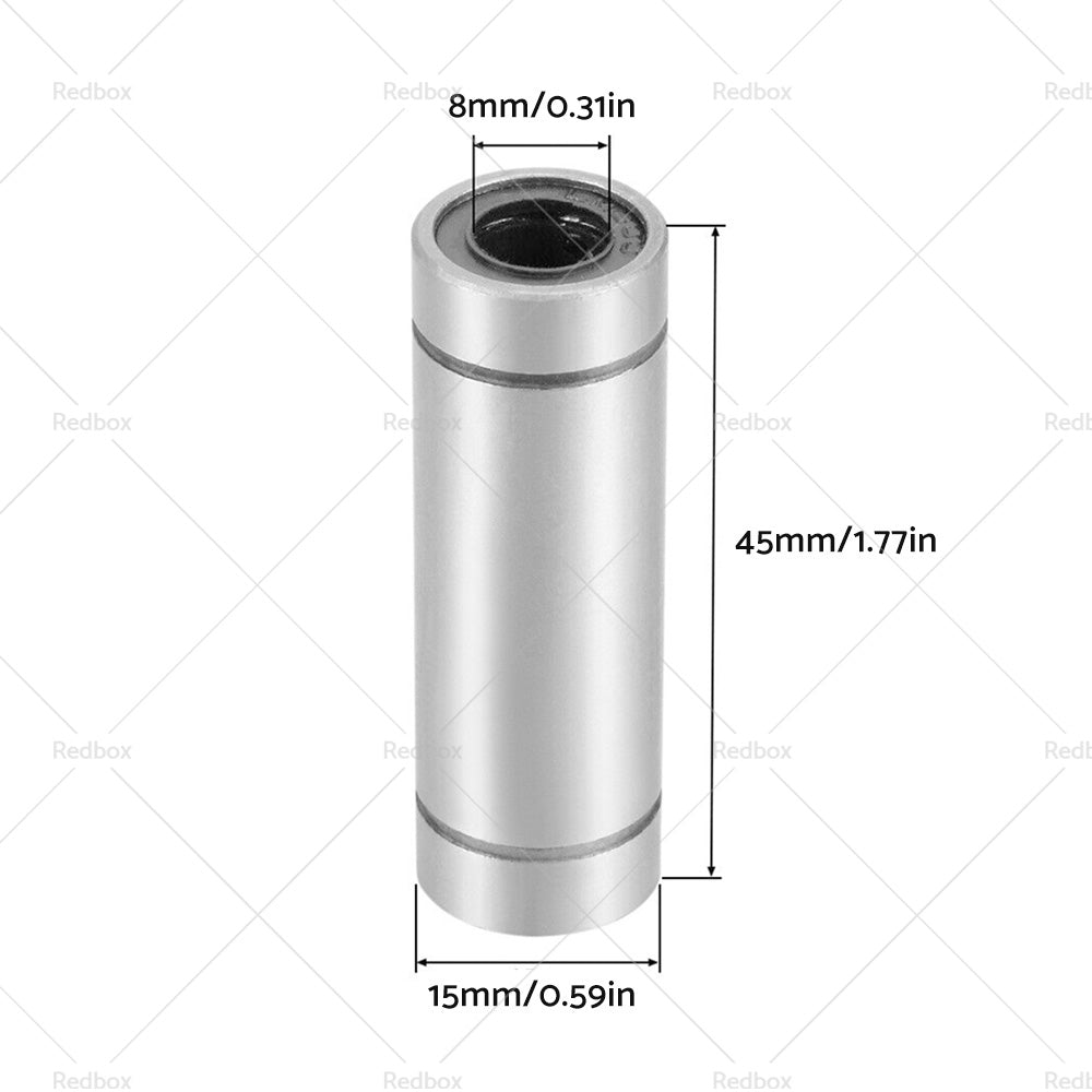 {{ 4PCS LM8UU Extra Long Linear Ball Bearings 8mm Bore Dia 15mm OD 45mm Length }} - Buy Car Parts Online at {{ Kaka Auto Parts }}.