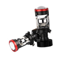 2x H4 Y7D Bi-LED Mini Lens Car Headlight Lamps 6000K Suitable For Universal Vehicles