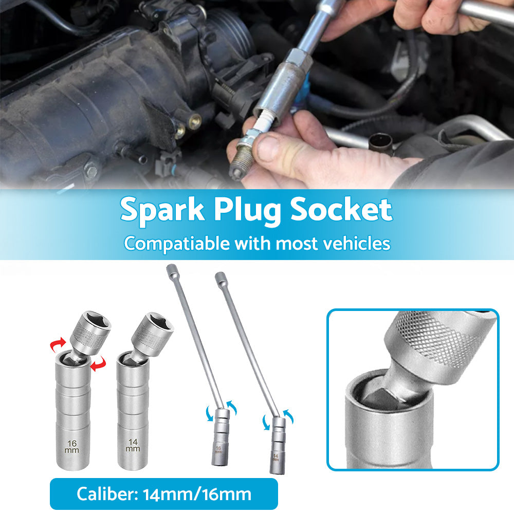 {{ 14/16 MM Thin Wall Magnetic Swivel Spark Plug Socket 12Point Removal Tools }} - Buy Car Parts Online at {{ Kaka Auto Parts }}.