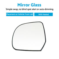 Left Passenger Side Heated Mirror Glass Suitable For Nissan Almera N17 2012 On