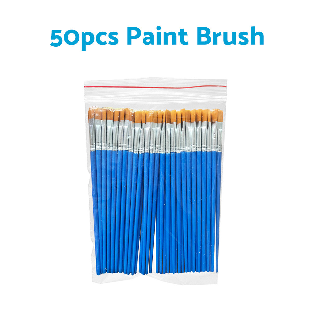 Flat Paint Brushes Set 50-200x Suitable For Detail Painting Craft Art and Gift Applications