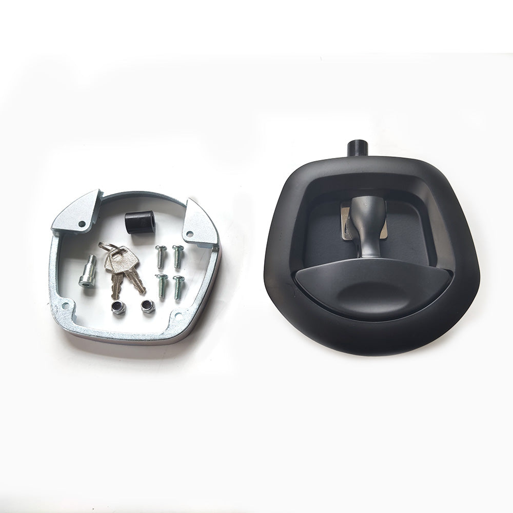 1x Black Recessed Folding T Lock / Handle Suitable For Trailer Toolbox Drop T Whale Tail