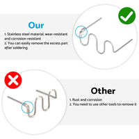 1000PCS Hot Staples Plastic Welding Wave Stapler For Car Bumper Repair Tool Kits