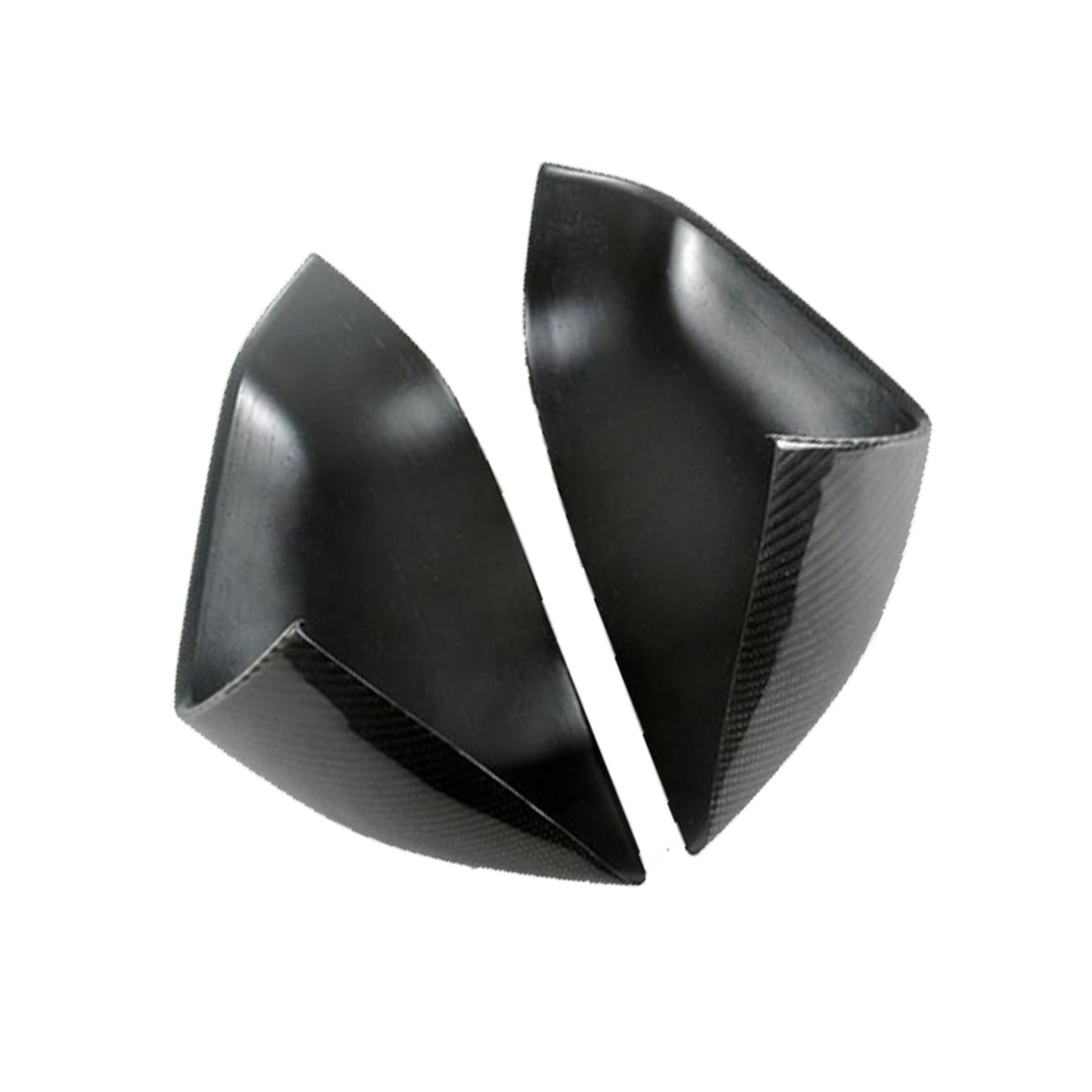 2x Real Carbon Fiber Wing Side Mirror Cover Trim Suitable For Tesla Model S 2012-2020