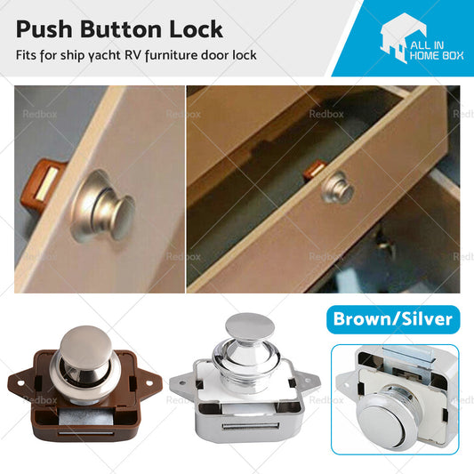 {{ Push Button Latch Knob Catch Lock For RV Drawer Cupboard Door Caravan Cabinet AU }} - Buy Car Parts Online at {{ Kaka Auto Parts }}.