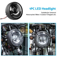 Motorcycle 6. 5inch LED Headlight Spiral Side Mount Bracket Suitable For Cafe Racer